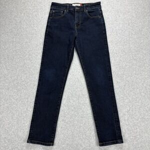 Lucky Brand Straight Jeans Boys 14 Blue Dark Wash Stretch Classic Casual Classic